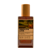 Absolute Love Oriental Fougere fragrance perfume bottle with wooden cap, 50ml