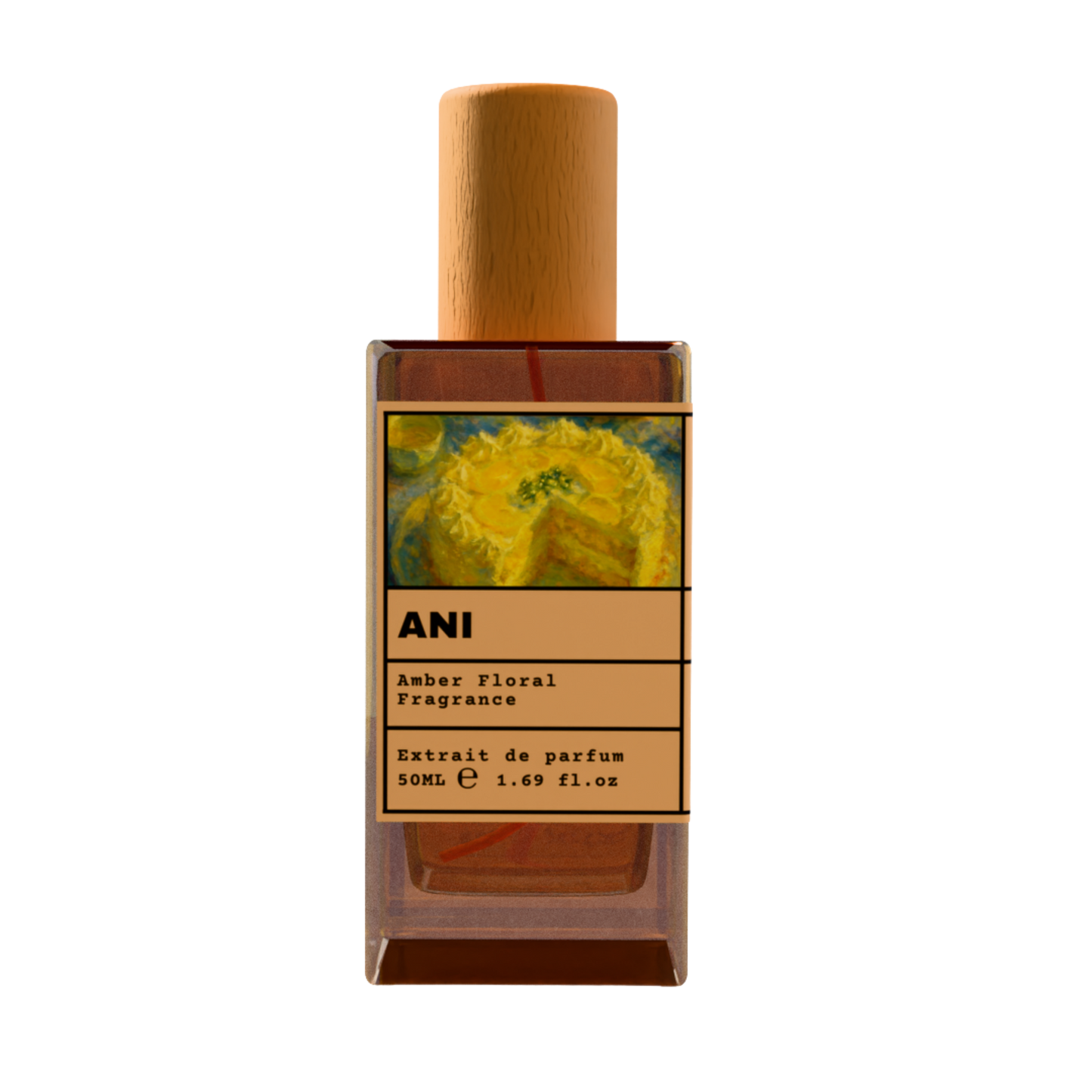 ANI Amber Floral Fragrance Extrait de Parfum - Sweet Vanilla Cake Scent Perfume with Wooden Cap