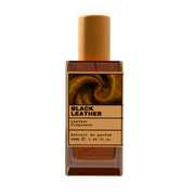 BLACK LEATHER Leather Fragrance Extrait de Parfum - Bold Smokey Scent Perfume with Wooden Cap