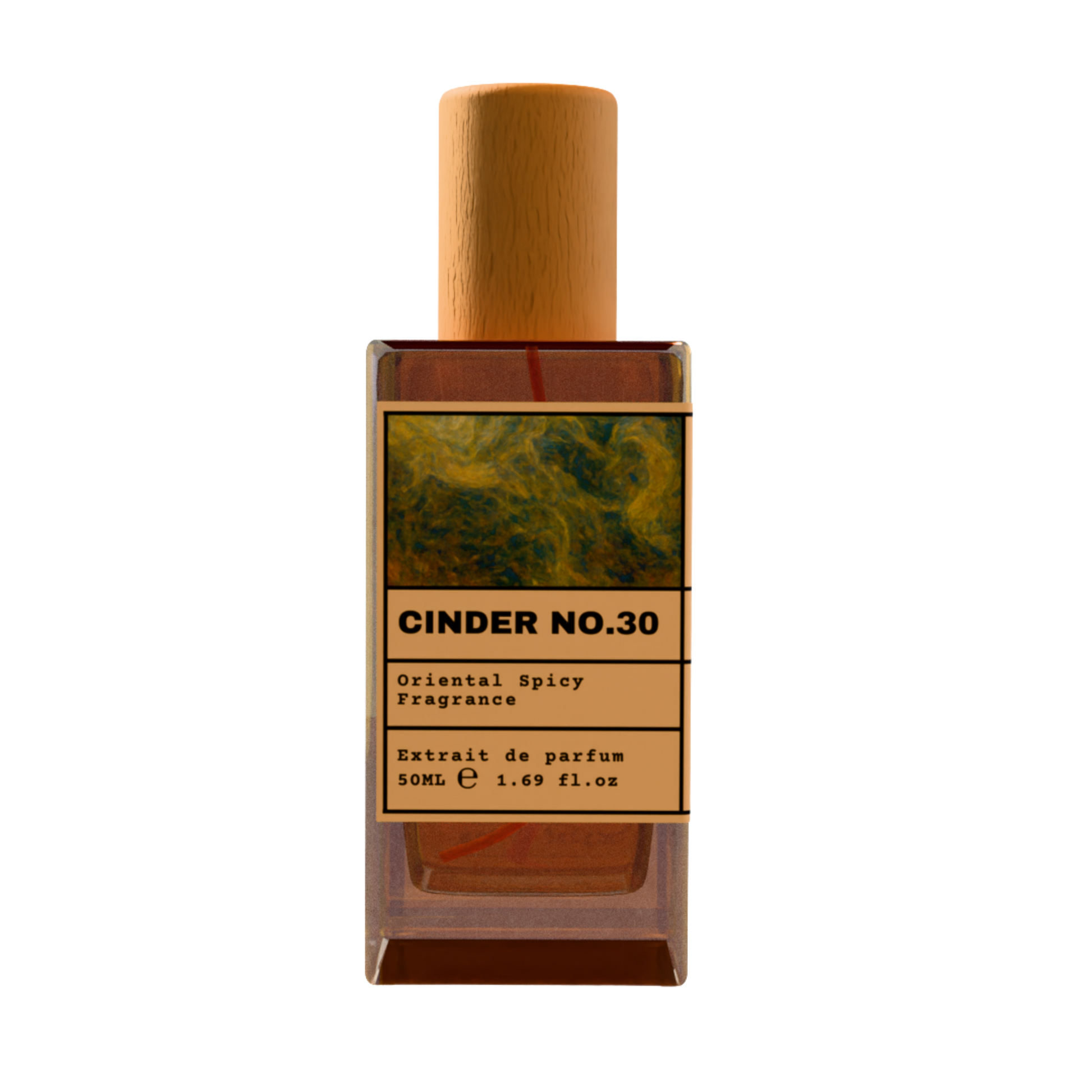 Cinder No.30 Oriental Spicy Fragrance Extrait de Parfum 50ml bottle with wooden cap