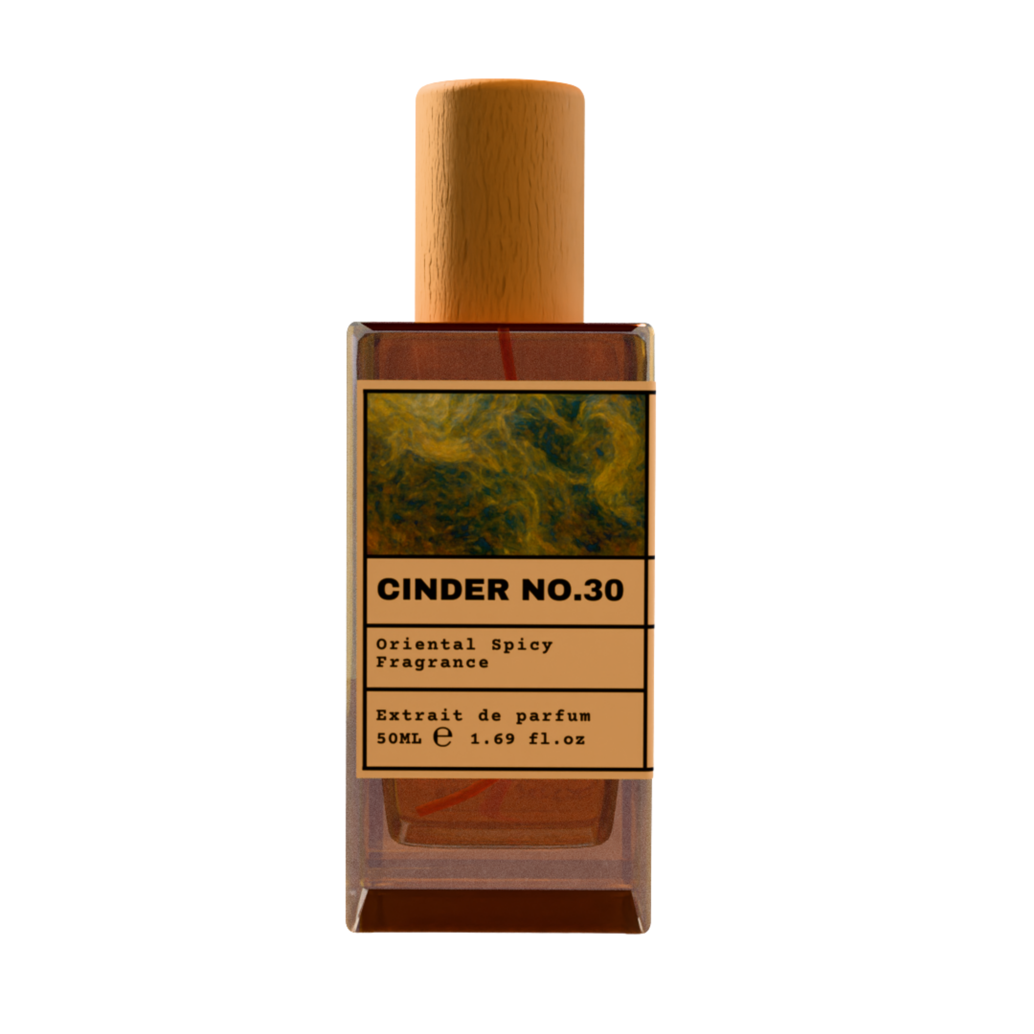 Cinder No.30 Oriental Spicy Fragrance Extrait de Parfum 50ml bottle with wooden cap