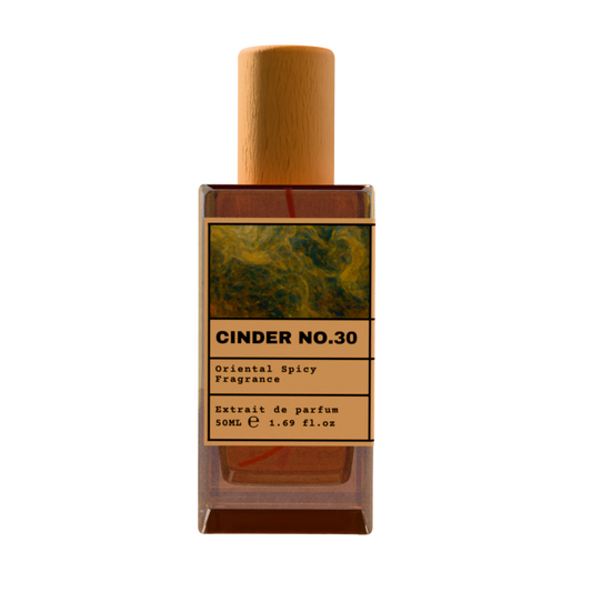 Cinder No.30 Oriental Spicy Fragrance Extrait de Parfum 50ml bottle with wooden cap