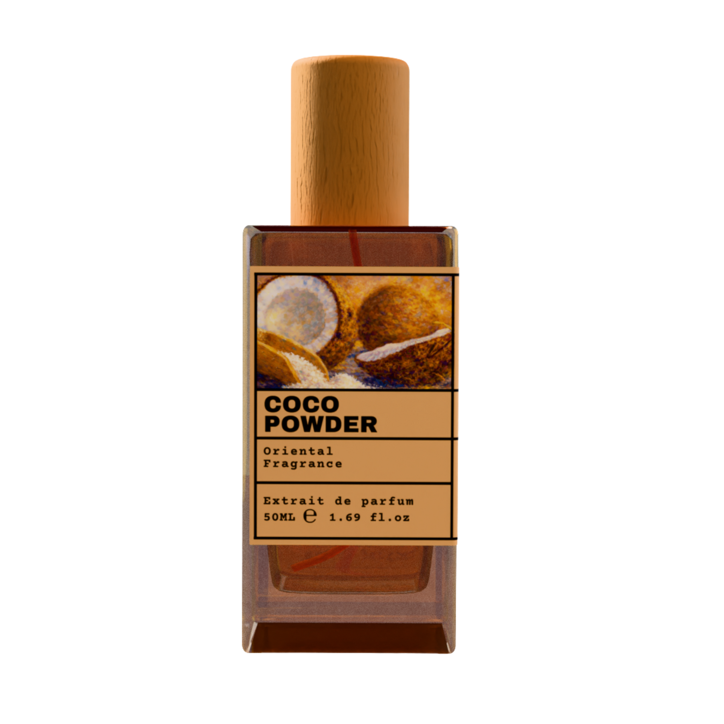 Coco Powder Oriental Fragrance Extrait de Parfum 50ml bottle with wooden cap