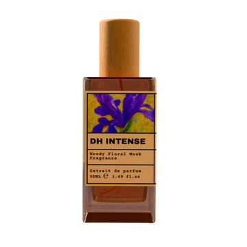 DH Intense Woody Floral Musk Fragrance Extrait de Parfum 50ml bottle with wooden cap
