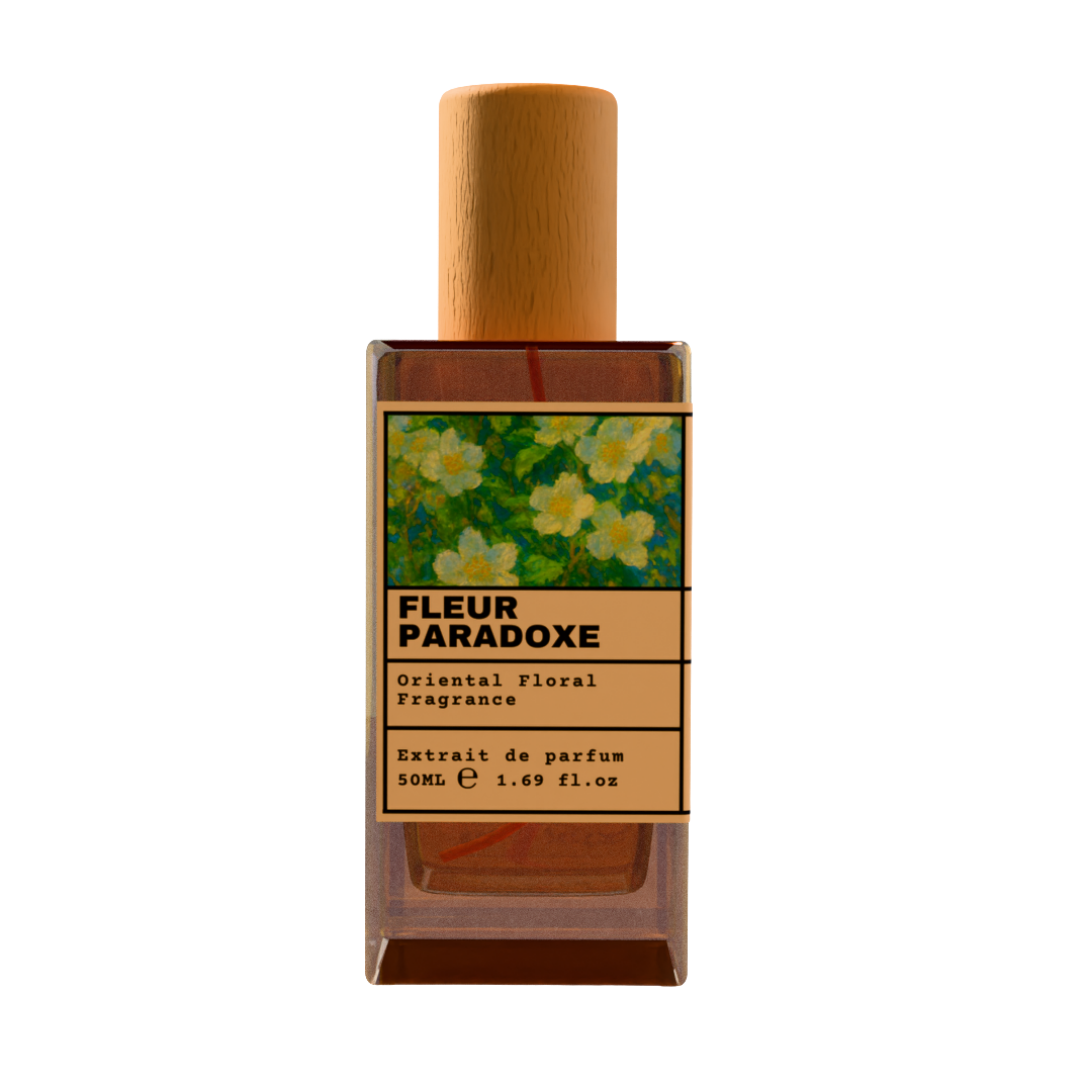 FLEUR PARADOXE Oriental Floral Fragrance Extrait de Parfum - White Floral Scent Perfume with Wooden Cap