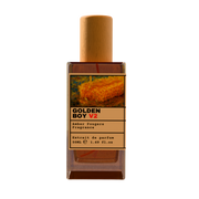 Golden Boy V2 Amber Fougere Fragrance Extrait de Parfum 50ml bottle with wooden cap
