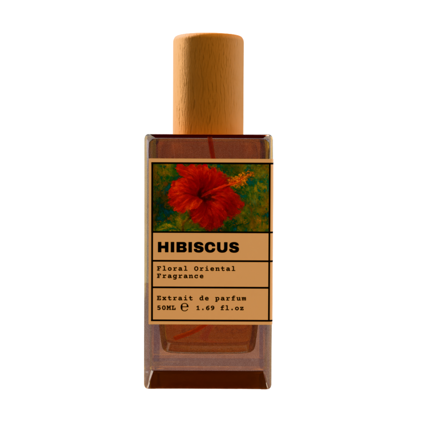 Hibiscus 50ml Extrait de Parfum - Floral Oriental Fragrance with Wooden Cap