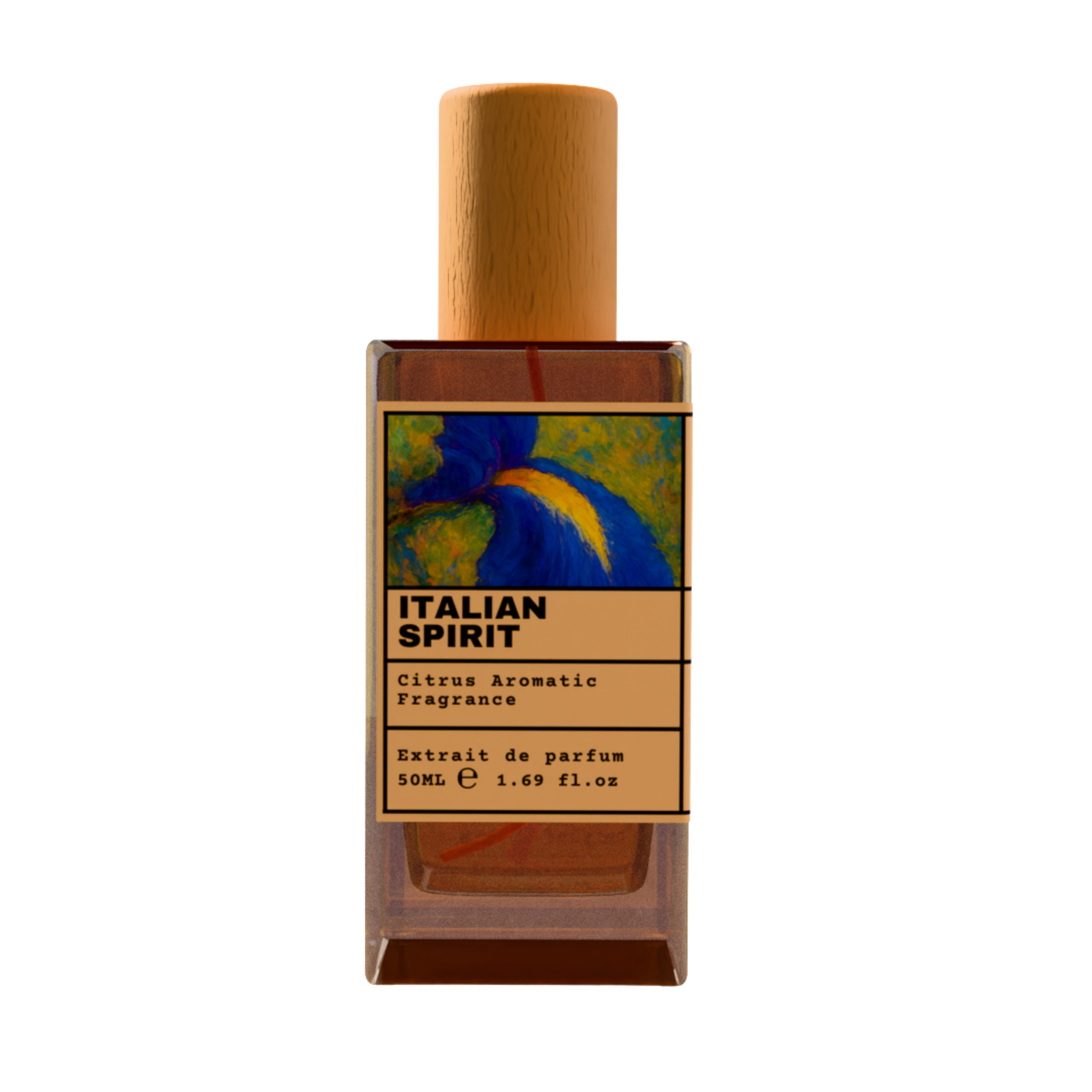 Italian Spirit Citrus Aromatic Fragrance Extrait de Parfum 50ml bottle with wooden cap