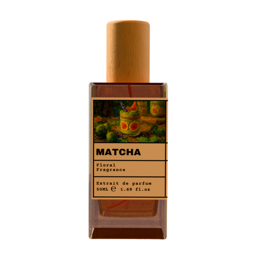 Matcha Floral Fragrance Extrait de Parfum 50ml bottle with wooden cap
