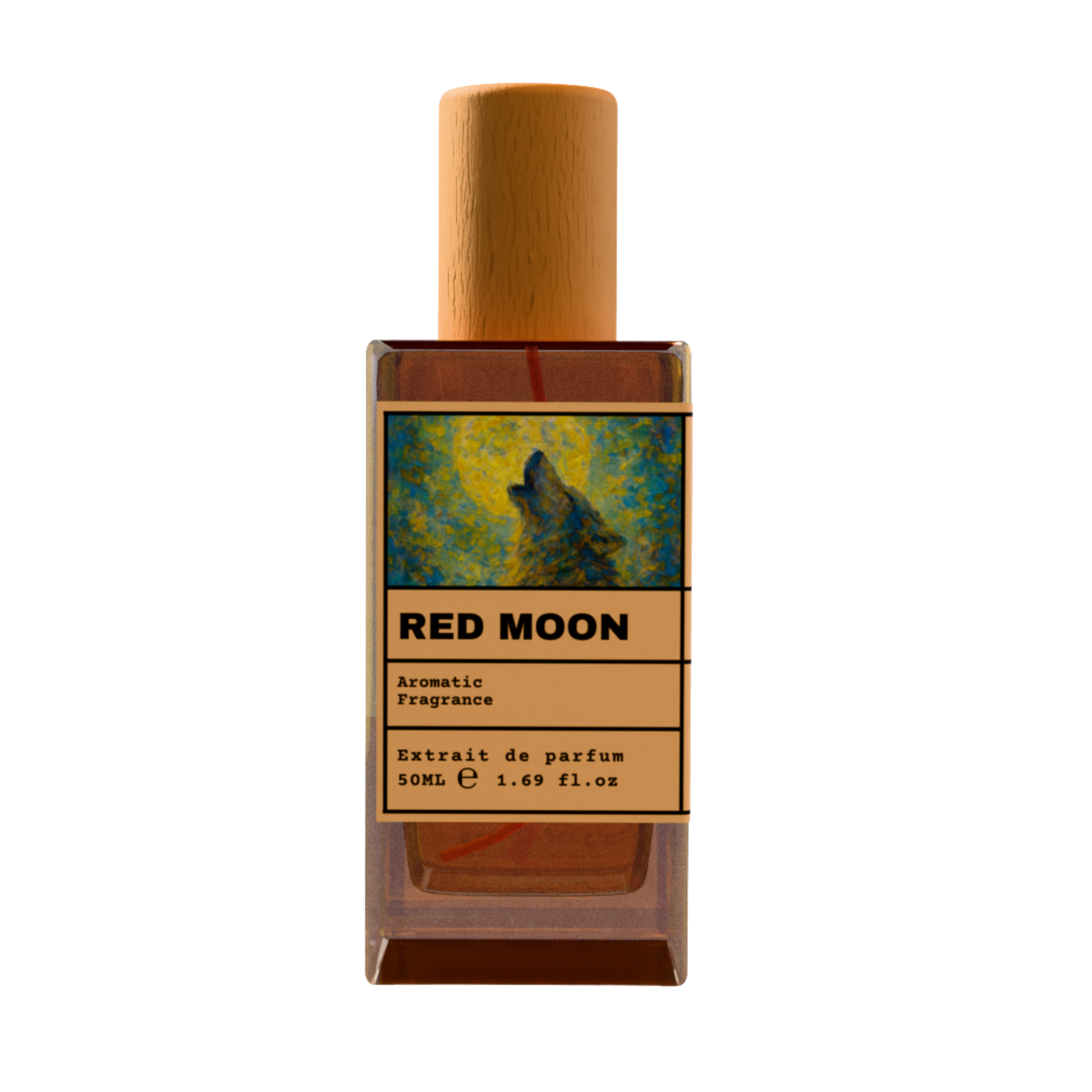 Red Moon Aromatic Fragrance Extrait de Parfum 50ml bottle with wooden cap