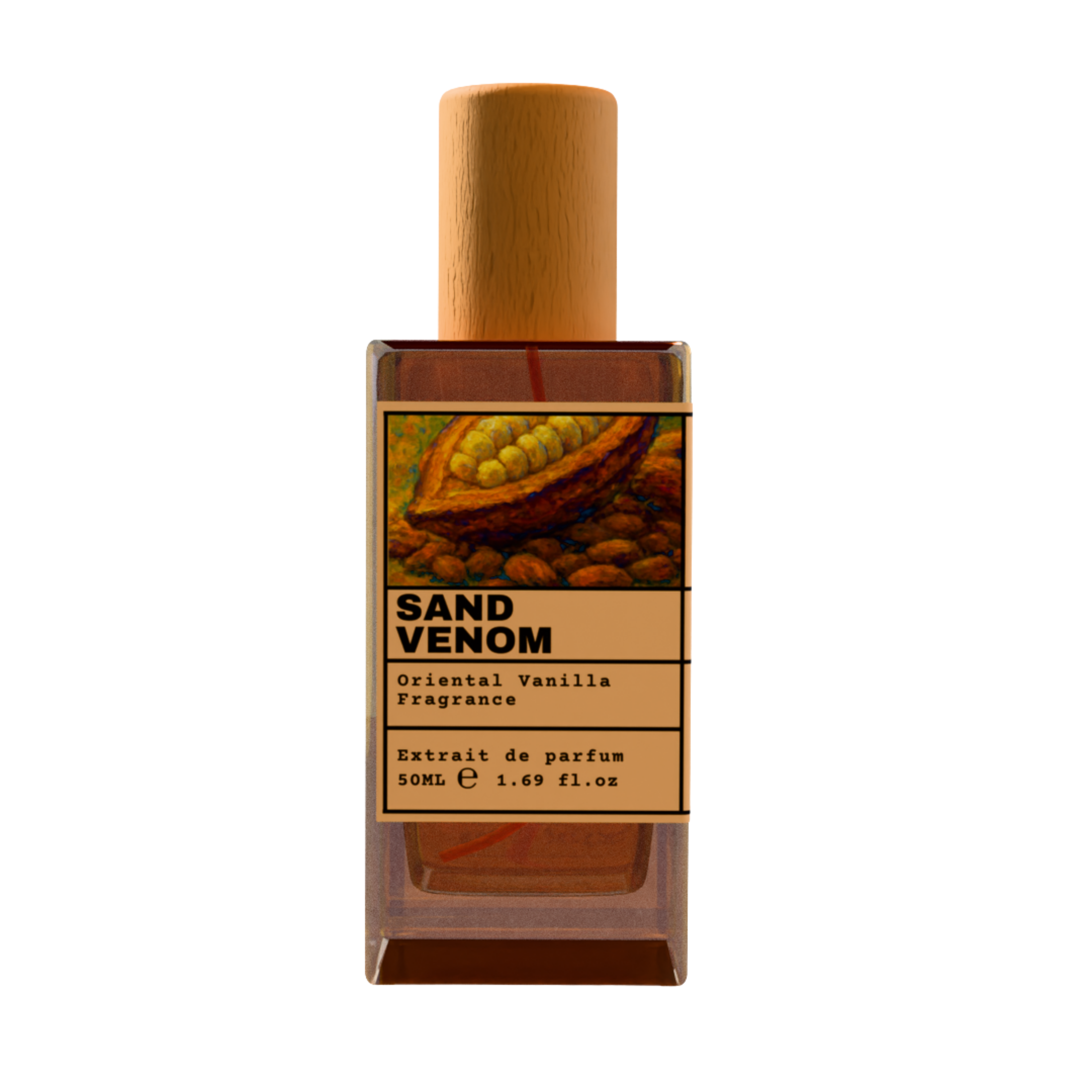Sand Venom 50ml Extrait de Parfum - Oriental Vanilla Fragrance with Wooden Cap