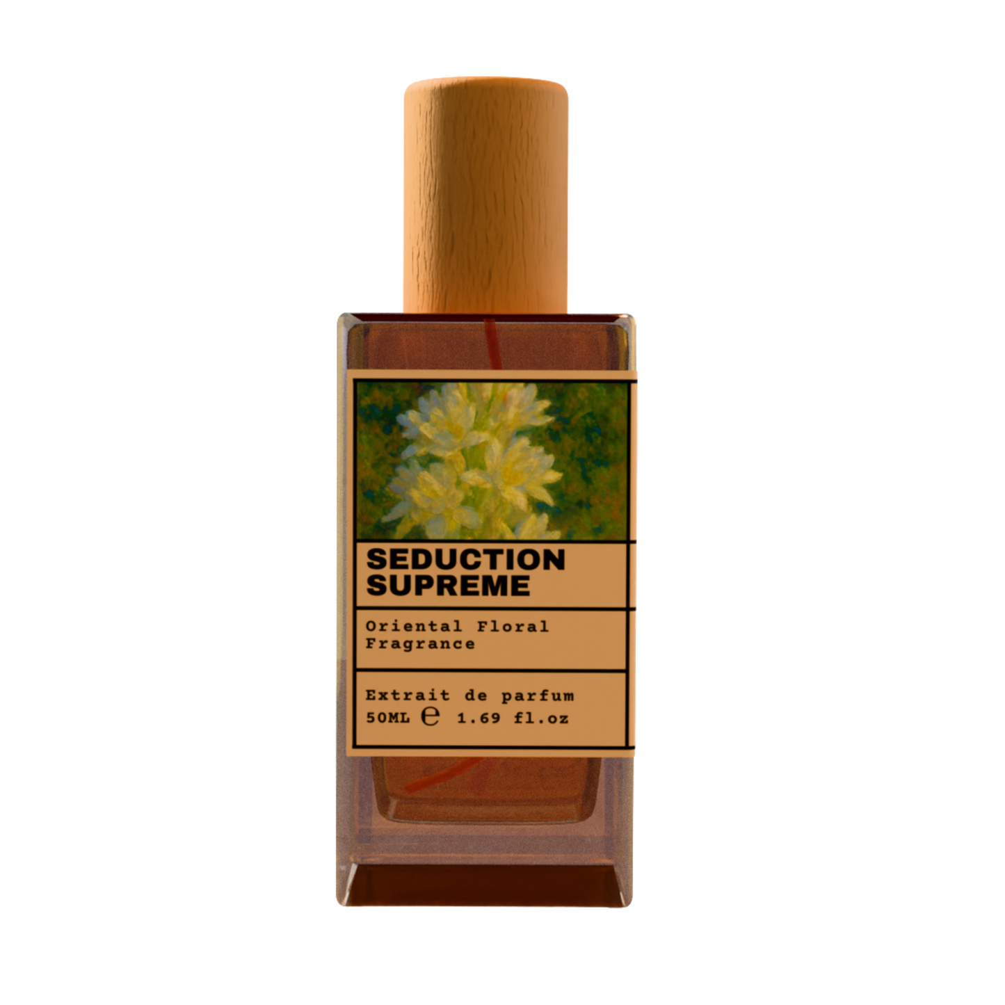 Seduction Supreme 50ml Extrait de Parfum - Oriental Floral Fragrance with Wooden Cap