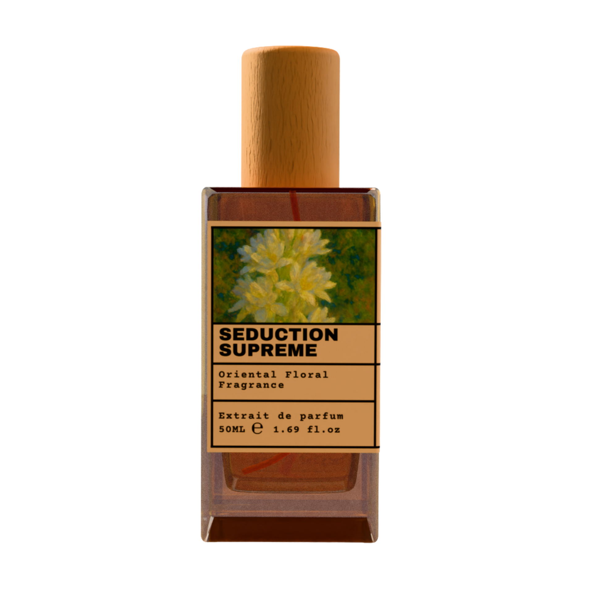 Seduction Supreme 50ml Extrait de Parfum - Oriental Floral Fragrance with Wooden Cap