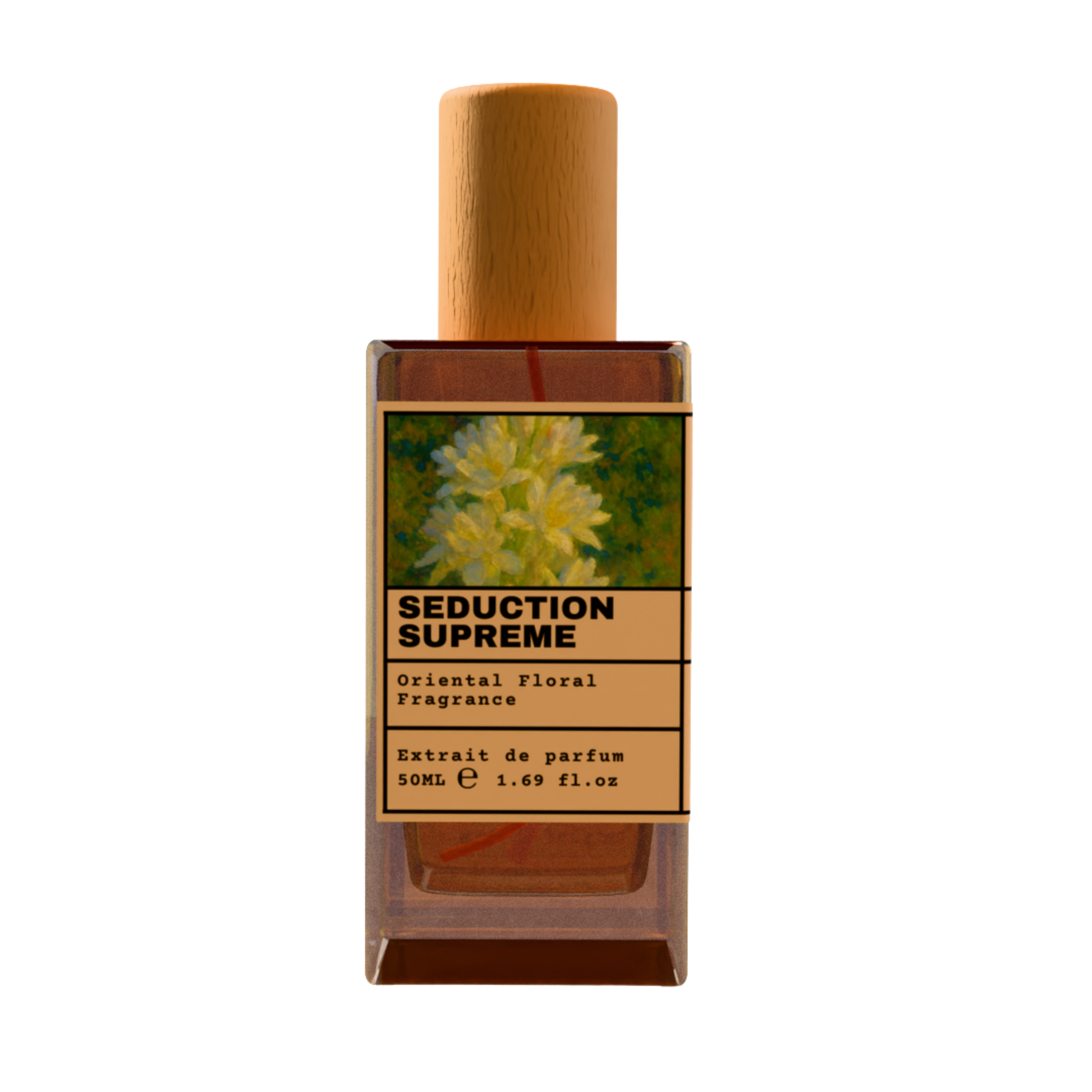 Seduction Supreme 50ml Extrait de Parfum - Oriental Floral Fragrance with Wooden Cap