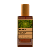 Terra Woody Spicy Fragrance Extrait de Parfum 50ml bottle with wooden cap