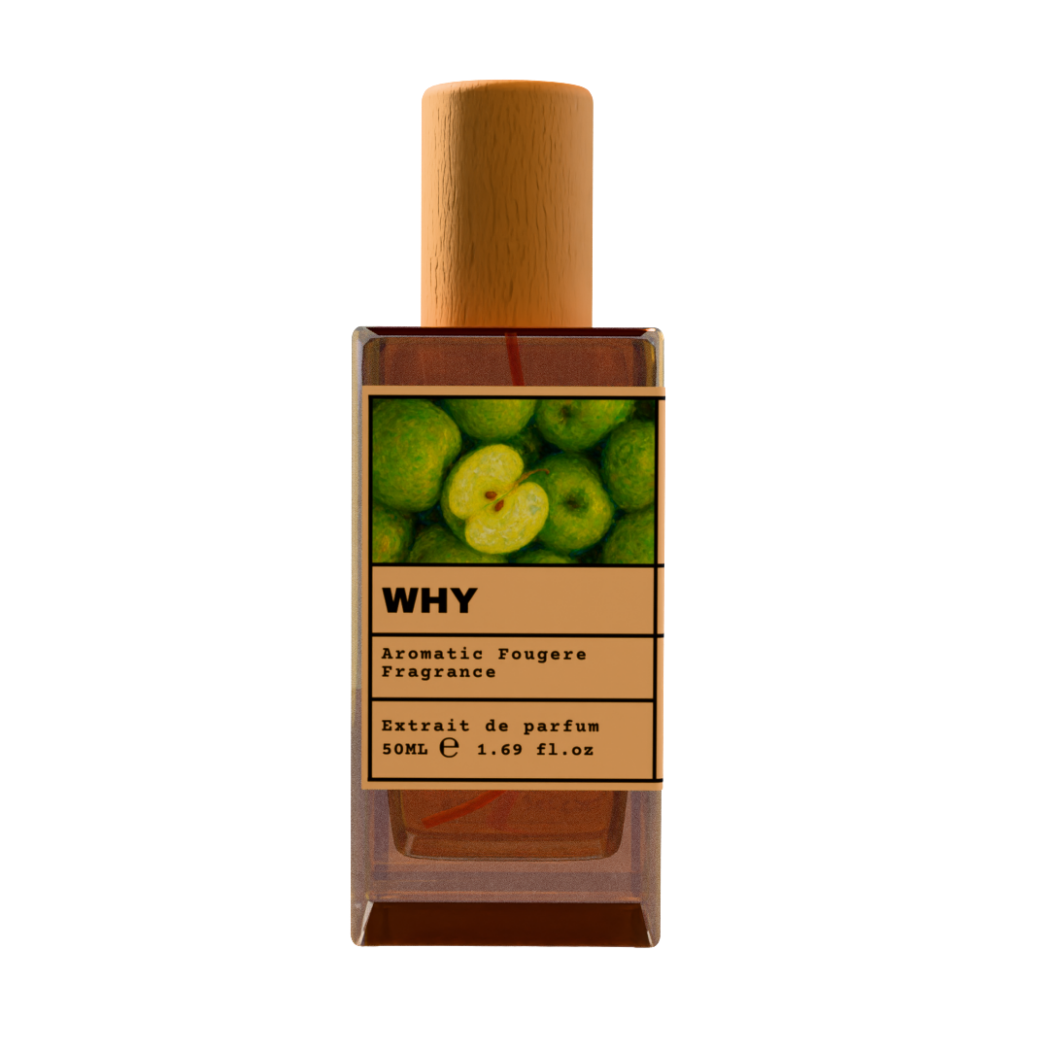 Why Aromatic Fougere Fragrance Extrait de Parfum 50ml in Glass Bottle with Wooden Cap