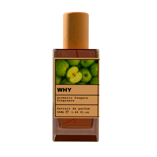 Why Aromatic Fougere Fragrance Extrait de Parfum 50ml in Glass Bottle with Wooden Cap